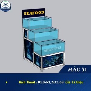 Hồ hải sản là một trong những thiết bị quan trọng giúp bảo quản và trưng bày hải sản tươi sống tại các nhà hàng, siêu thị, quán hải sản