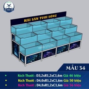 HỒ HẢI SẢN DÀI 4M, 3 TẦNG