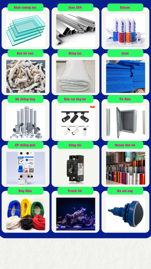 thiết bị hồ hải sản